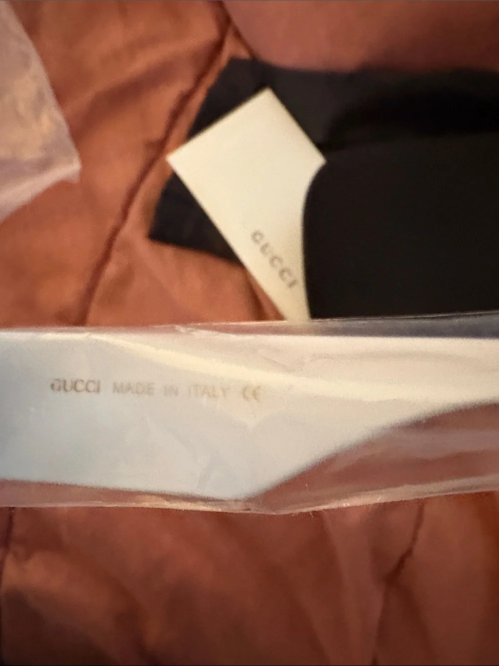 Gucci white framed